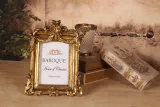 Ramka na zdjęcie 10x15 cm – złota – żywica sztuczna – prostokątna – pionowa