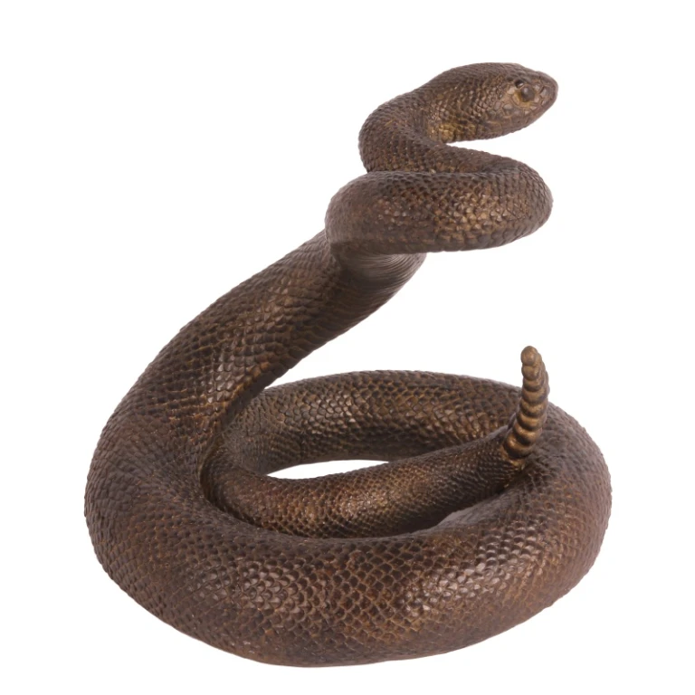 Figurka węża – brązowa – 21 cm