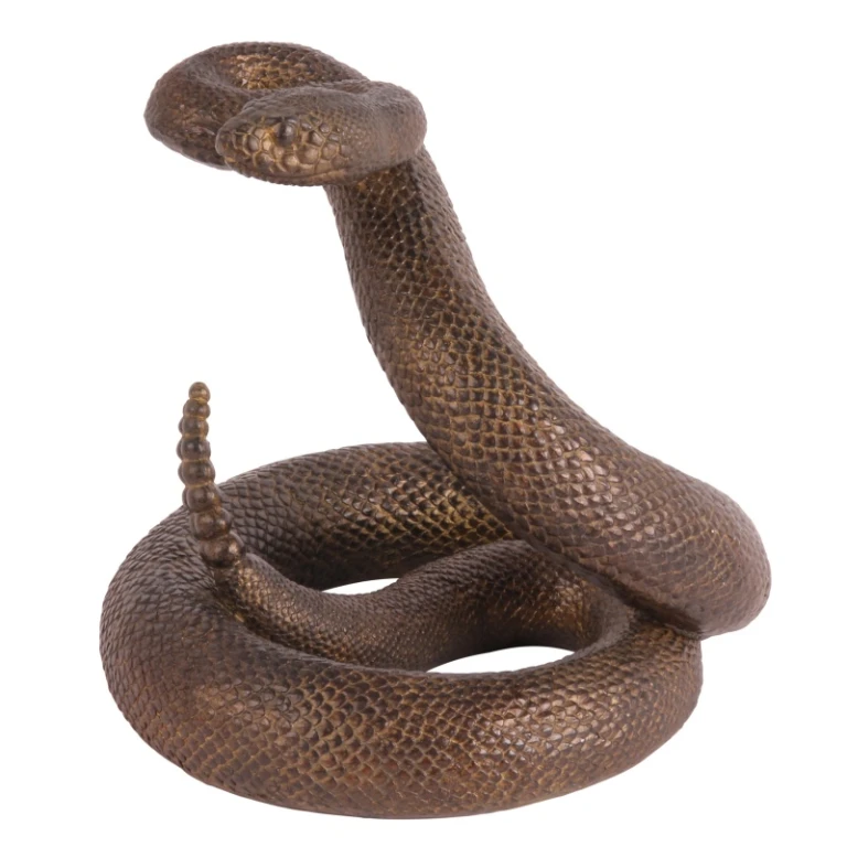 Figurka węża – brązowa – 21 cm