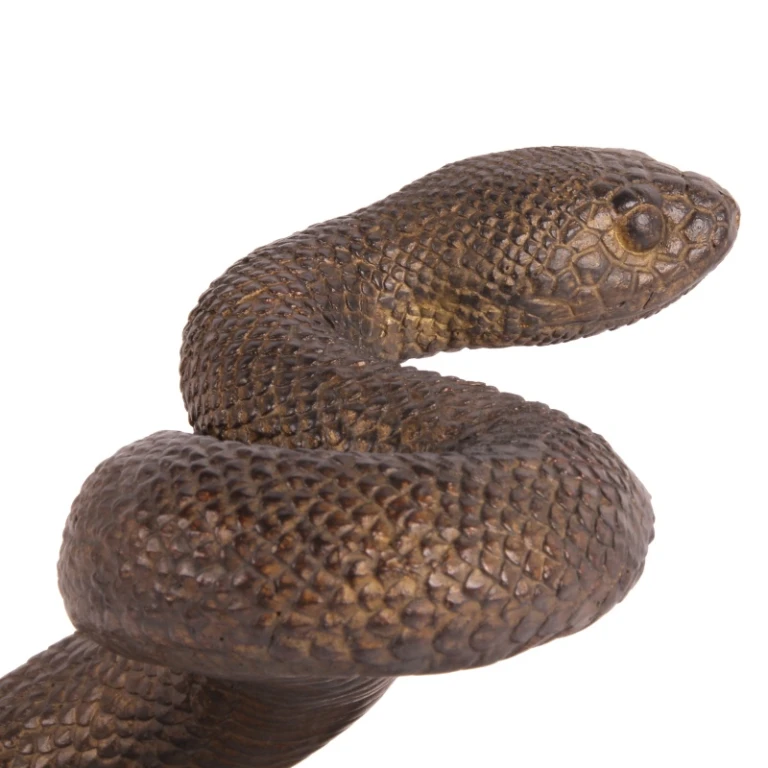 Figurka węża – brązowa – 21 cm