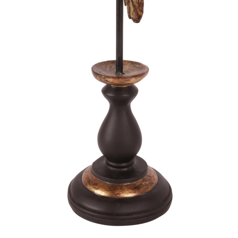 Figurka papugi na podstawce – złoto – 33 cm