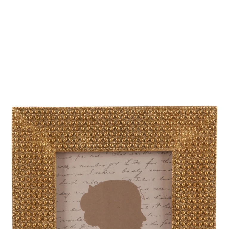Ramka na zdjęcia 13x18 cm - złota - żywica sztuczna - prostokątna - pionowa/pozioma