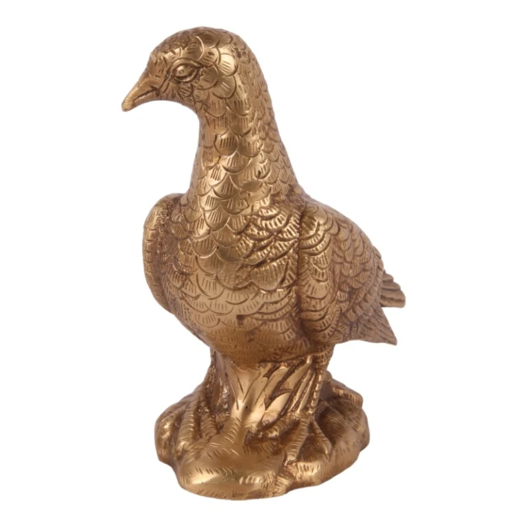 Gołąb mosiężny – złoto – 15 cm