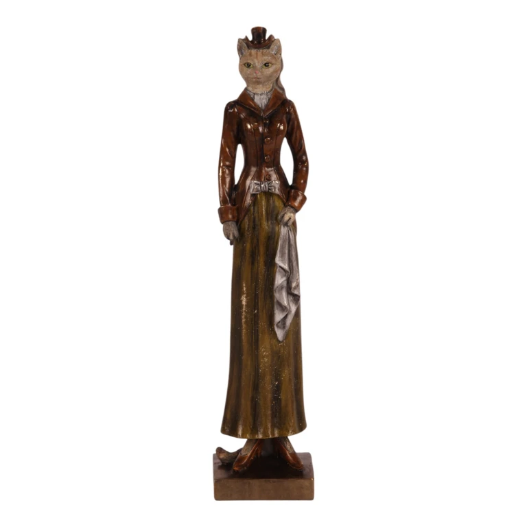 Figurka kota brązowa - 29 cm - 1 sztuka
