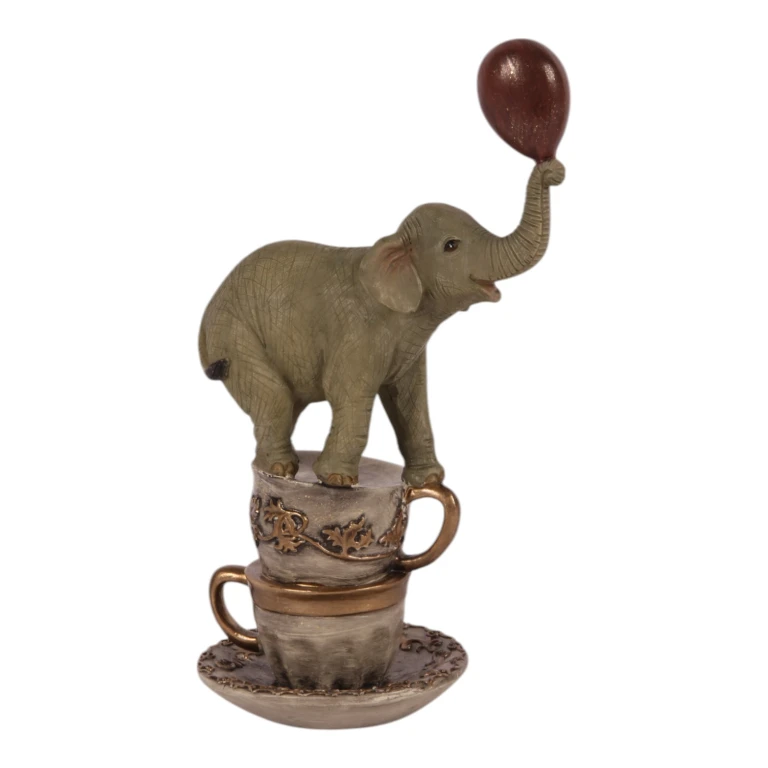 Figurka słonia – brązowa – 20 cm