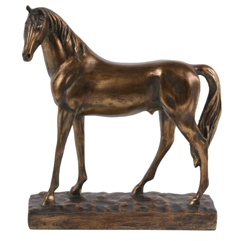 Figurka konia – złoto – 28 cm
