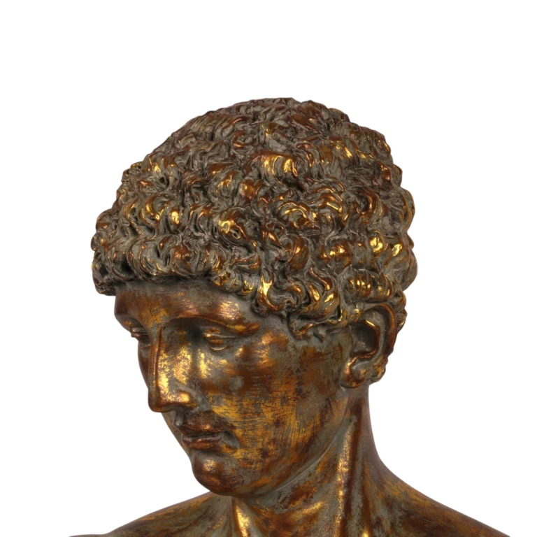 Busta na stojaku - złoto - 53 cm