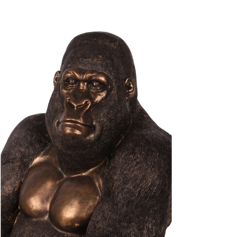 Posąg goryla – złoty – 61 cm