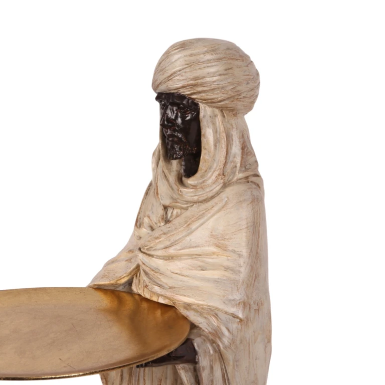 Moorzyjska figura - kość słoniowa - 51 cm - żywica sztuczna
