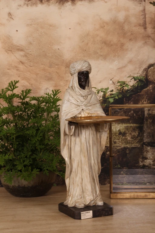 Moorzyjska figura - kość słoniowa - 51 cm - żywica sztuczna