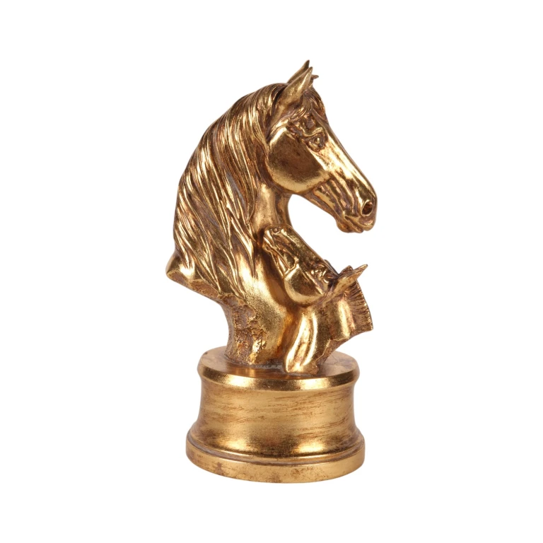 Głowy koni w złocie - 26,5 cm - 1 sztuka