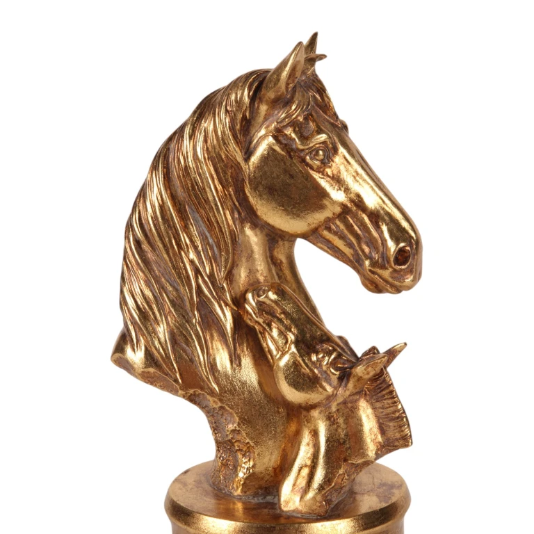 Głowy koni w złocie - 26,5 cm - 1 sztuka