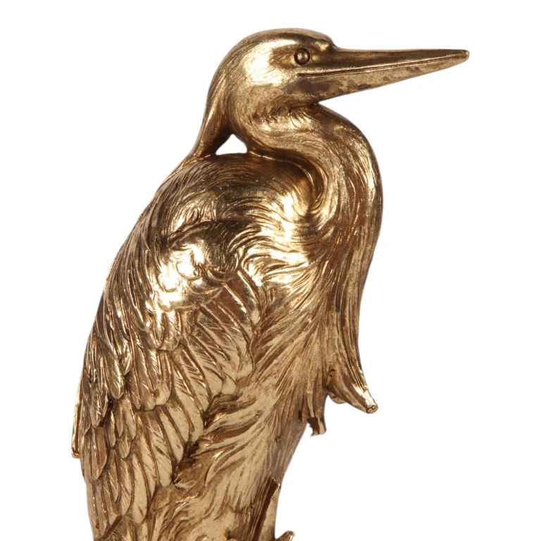 Figurka żurawia złota - 24,5 cm - 1 sztuka
