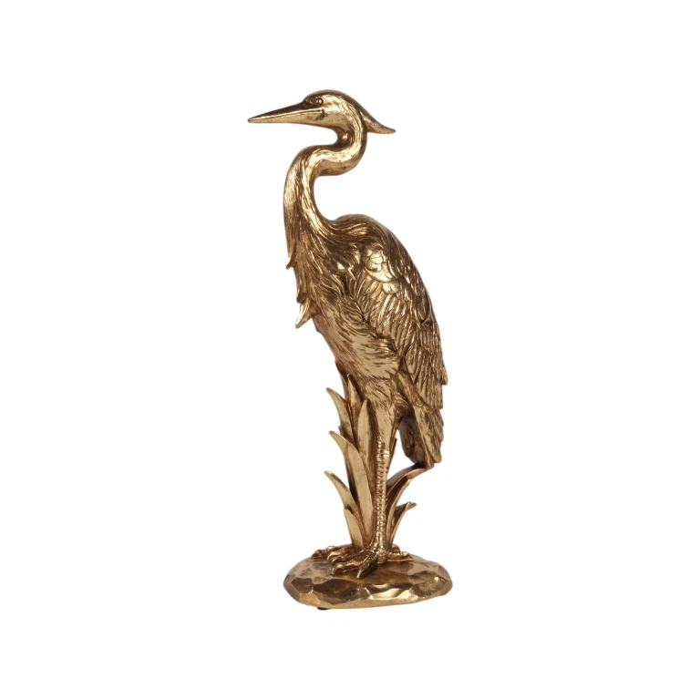 Figurka żurawia złota - 28 cm - 1 sztuka