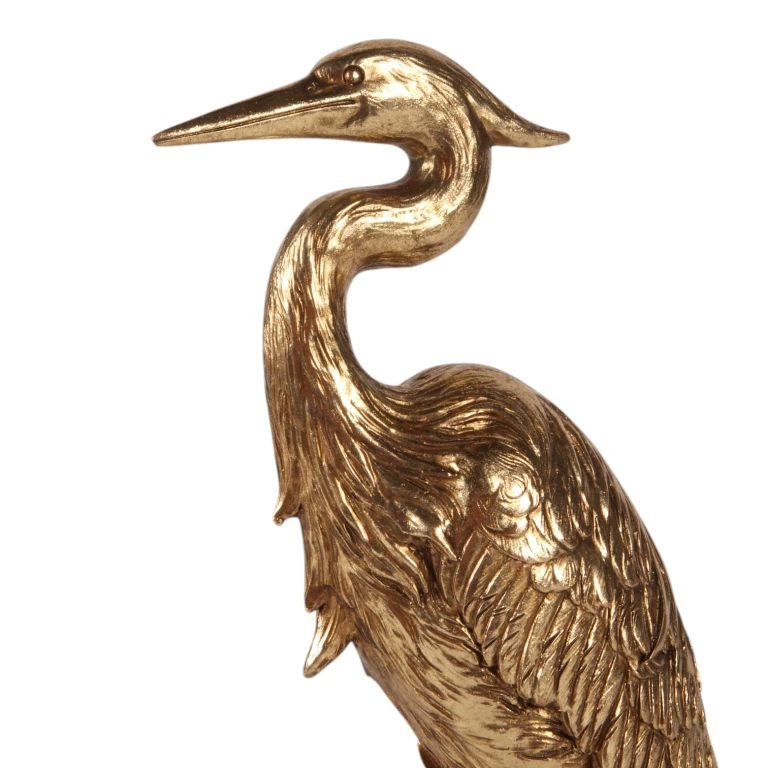 Figurka żurawia złota - 28 cm - 1 sztuka