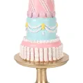 Tort dekoracyjny – różowy – 47 cm – żywica sztuczna