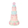 Tort dekoracyjny – różowy – 33,5 cm – żywica sztuczna – 1 sztuka