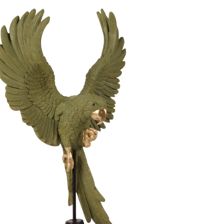 Papuga na patyku – zielona – 52,5 cm