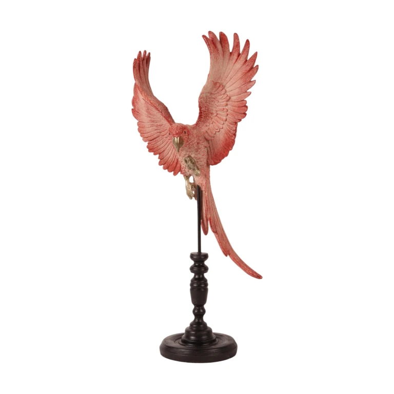 Papuga na patyku – różowa – 52,5 cm