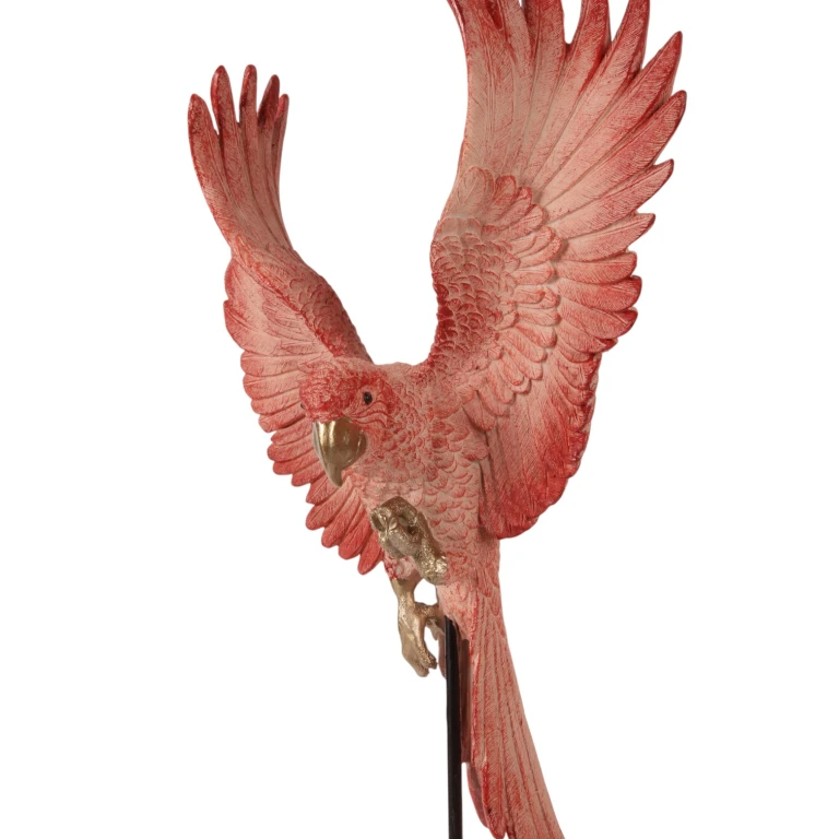 Papuga na patyku – różowa – 52,5 cm