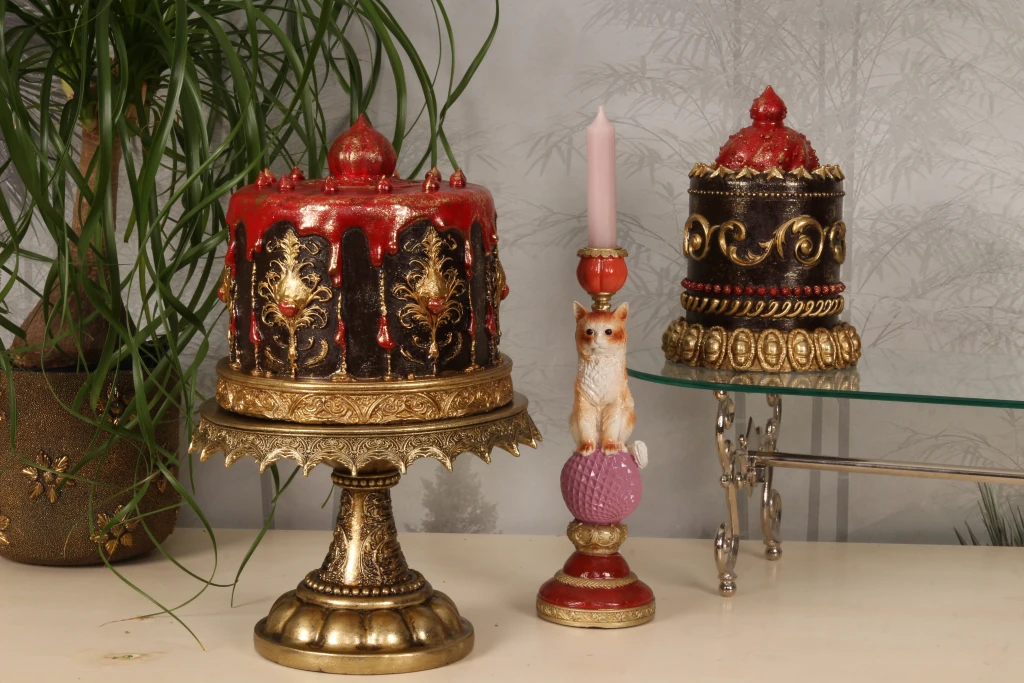 Ciasto dekoracyjne – brązowe – 23 cm – żywica sztuczna