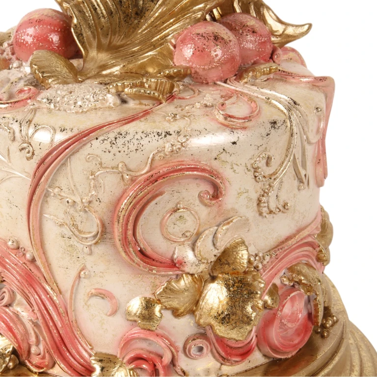 Ciasto dekoracyjne – różowe – 31 cm – żywica sztuczna