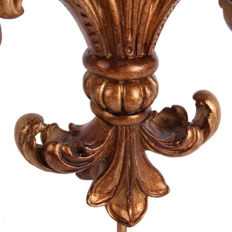 Fleur-de-lis na stopce – złoto – 38 cm – żywica artystyczna