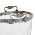 Waxinelichthouder 19 cm - Zilver - Messing / Glas