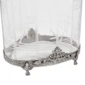 Waxinelichthouder 19 cm - Zilver - Messing / Glas