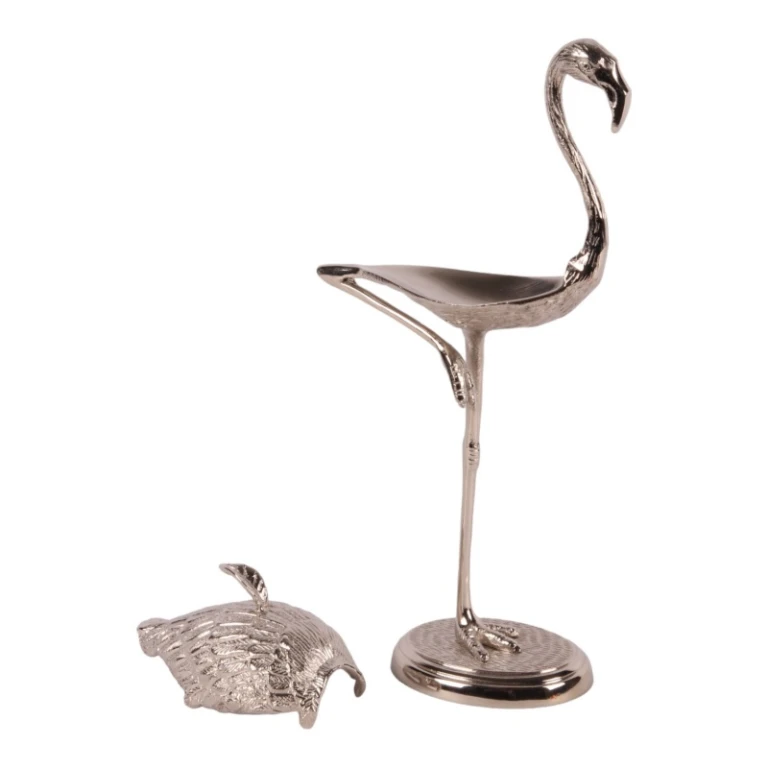 Pudełko do przechowywania Flamingo - 29 cm - srebrny - mosiądz