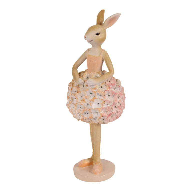 Figurka króliczka - różowa - 22 cm