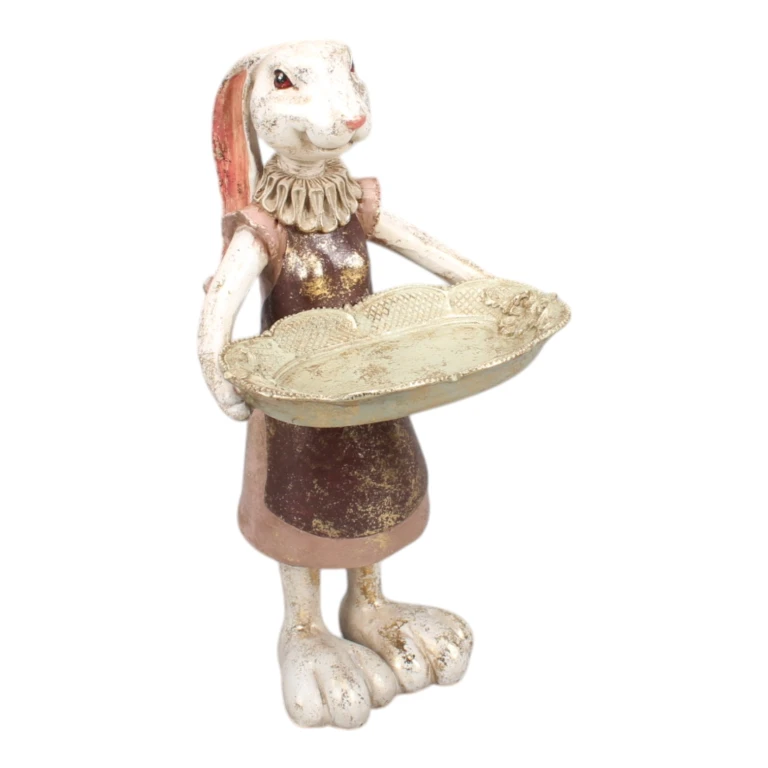 Figurka królika z tabliczką – mixed – 27 cm