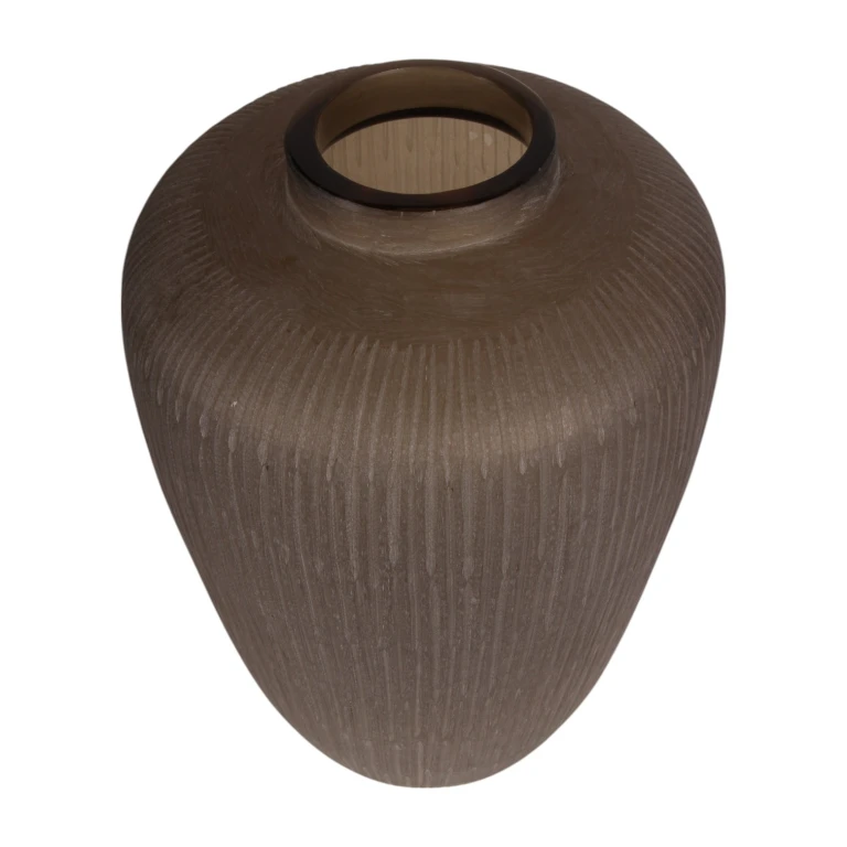 Wazon Savanna - 49 cm - brązowy - szkło