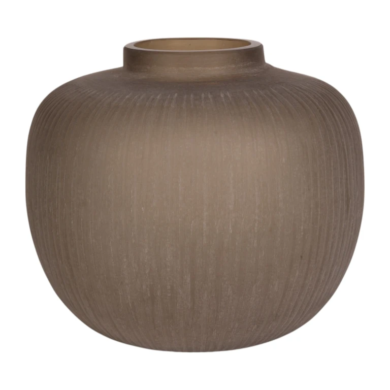 Wazon Evelyn - 30 cm - brązowy - szkło