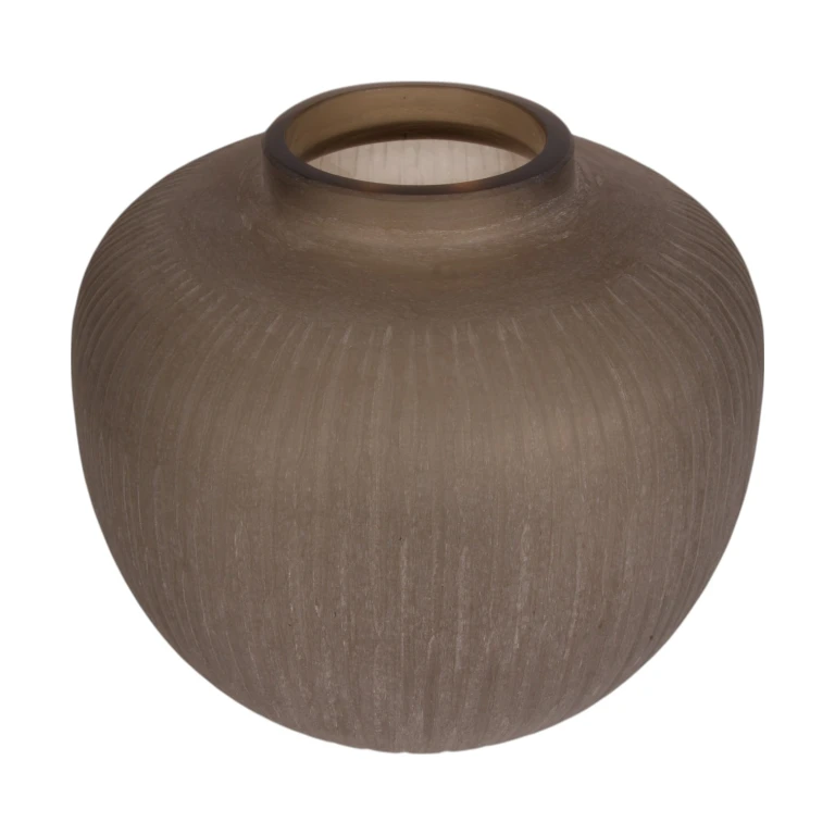 Wazon Evelyn - 30 cm - brązowy - szkło
