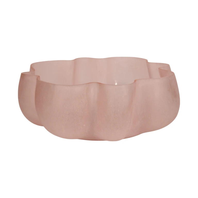 Sierschaal Lotus - różowy - szkło - 40 cm - 1 sztuka