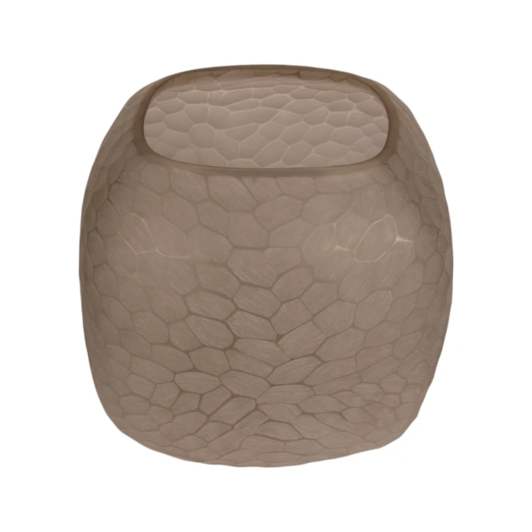 Wazon Pebble S - 22 cm - brązowy - szkło