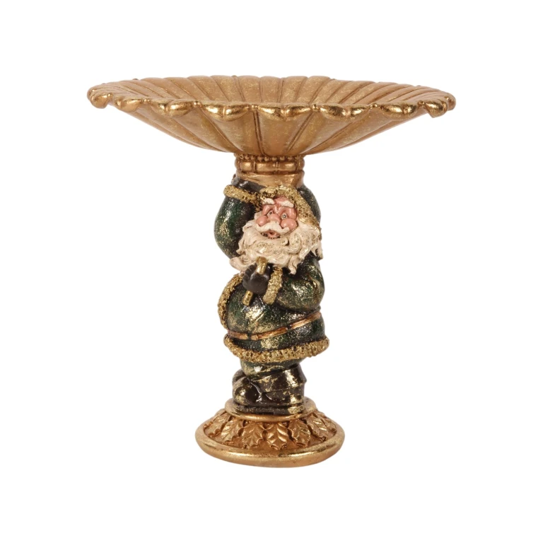 Talerz ozdobny Mikołaj - czerwony - 24 cm - 1 sztuka