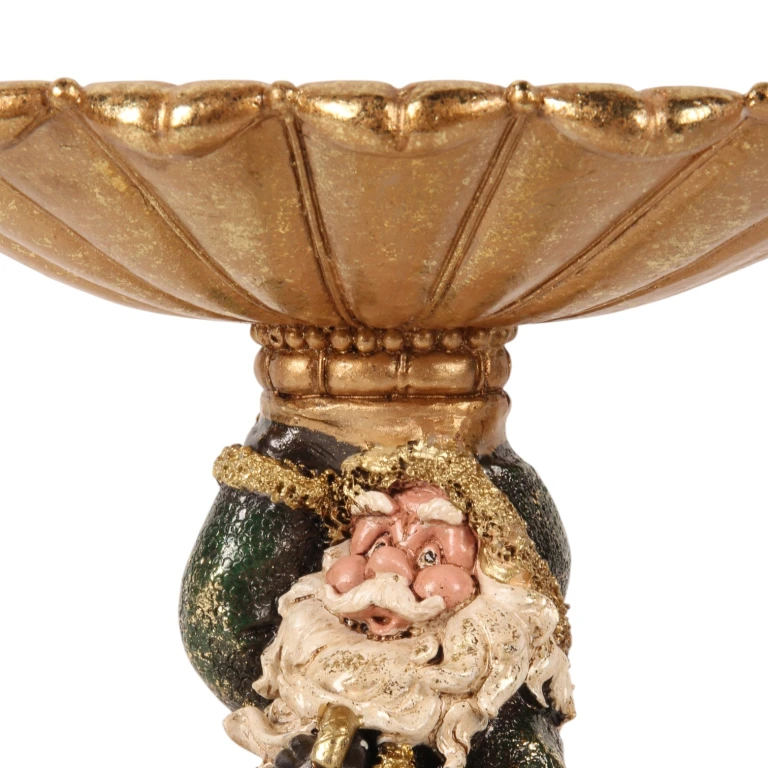 Talerz ozdobny Mikołaj - czerwony - 24 cm - 1 sztuka