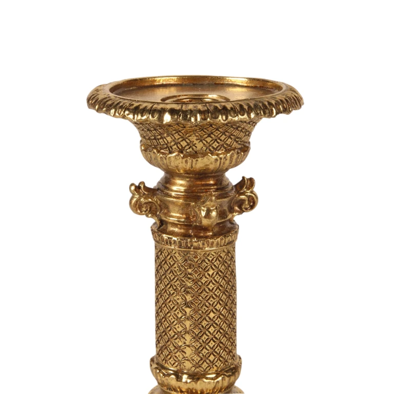 Kandelabr - 22,5 cm - złoto - żywica sztuczna