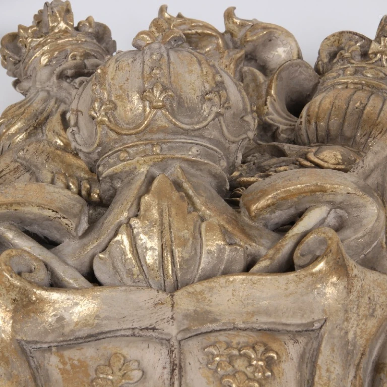 Płaskorzeźba ścienna - beżowo/brązowa - 38 cm - żywica sztuczna