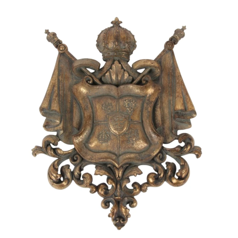 Wall Ornament Coat of Arms - Gold - 36.5 cm - Resin