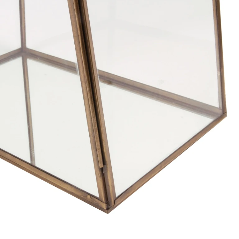 Displaybox - mosiądz i szkło - złoto - 45 cm - 1 sztuka