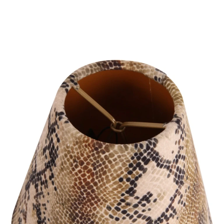 Klosz z nadrukiem wężowym 13 cm - Szary - Tkanina - 1 sztuka