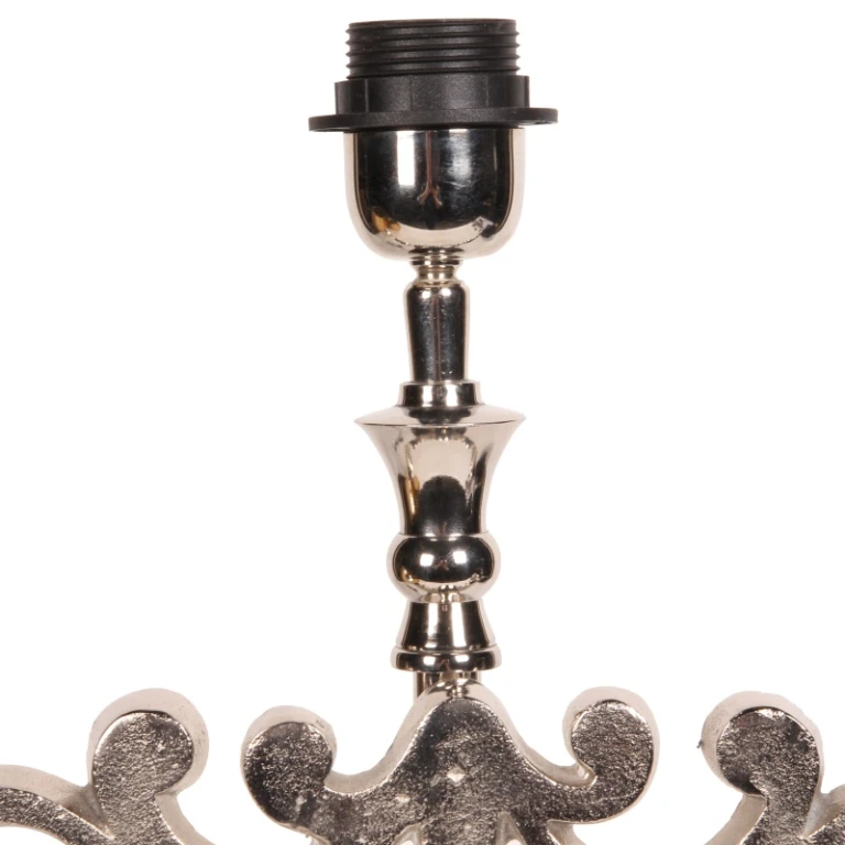 Lampa stołowa - srebrna - aluminium - 83 cm - 1 sztuka
