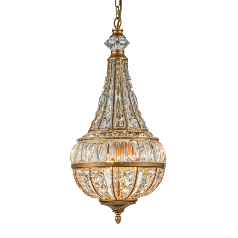Żyrandol w stylu holenderskim Colosseo - 80 cm - złoto - żelazo i szkło