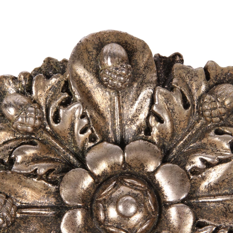 Wieszany ornament w kształcie kwiatu - srebrny - 15 cm - żywica sztuczna