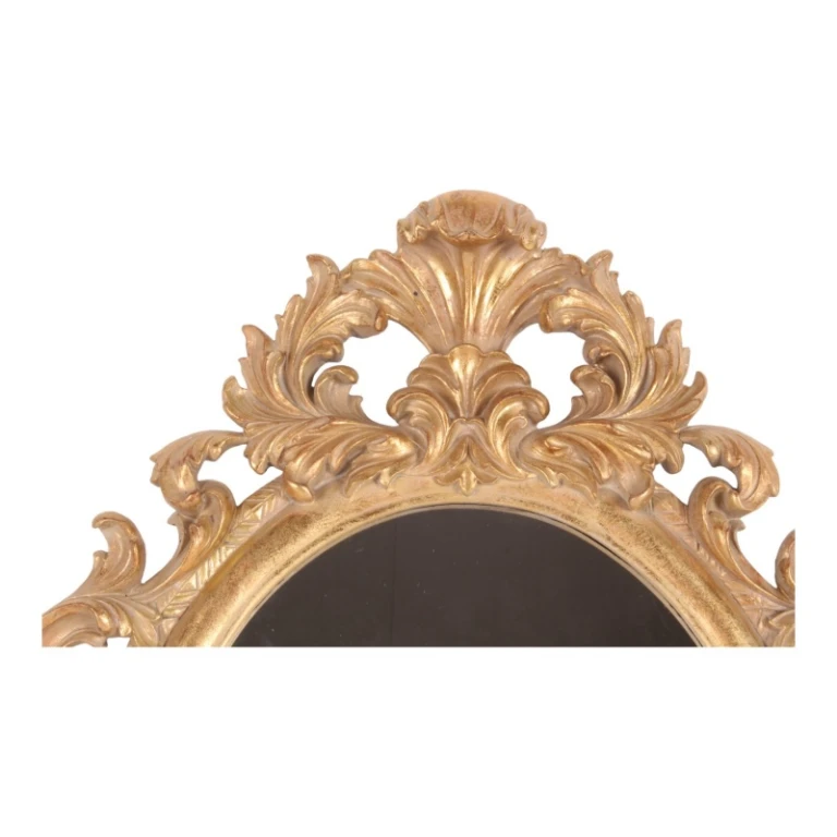 Lustro ścienne - złoto - żywica sztuczna - 56 cm - 1 sztuka