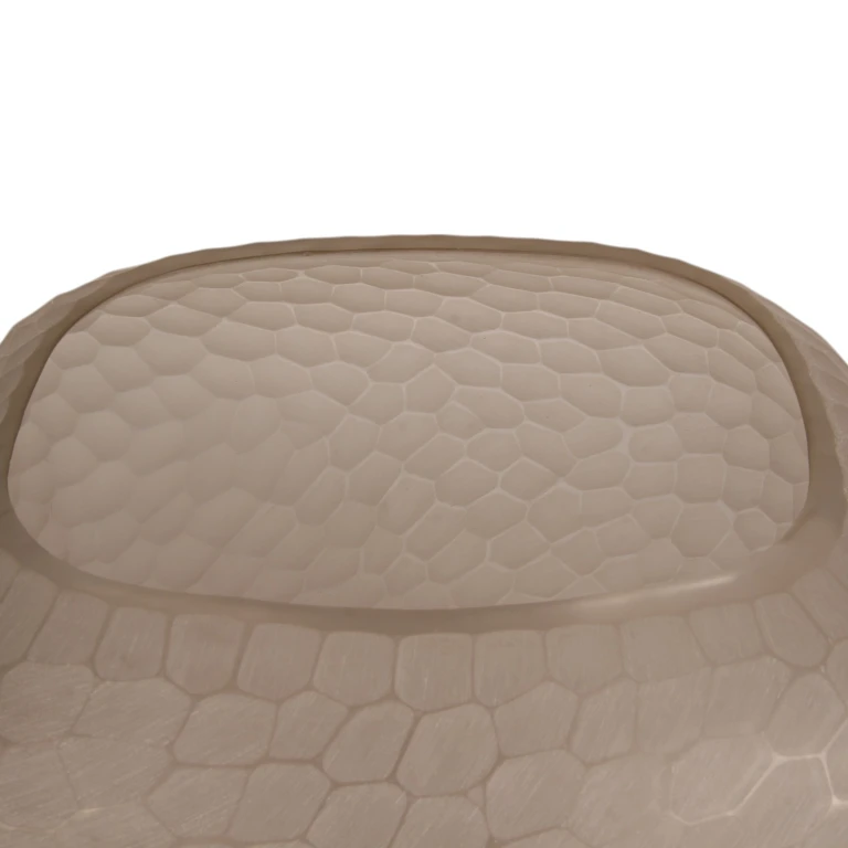 Wazon Pebble - 26 cm - brązowy - szkło