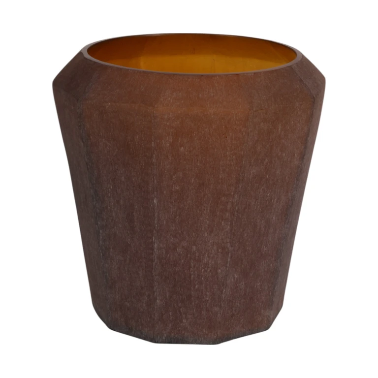 Wazon Diamond - 29 cm - bursztynowy - szkło